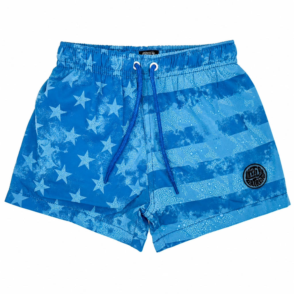 Water Reactive American Flag Swim Trunks