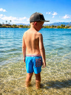 Checkered Swim Trunks