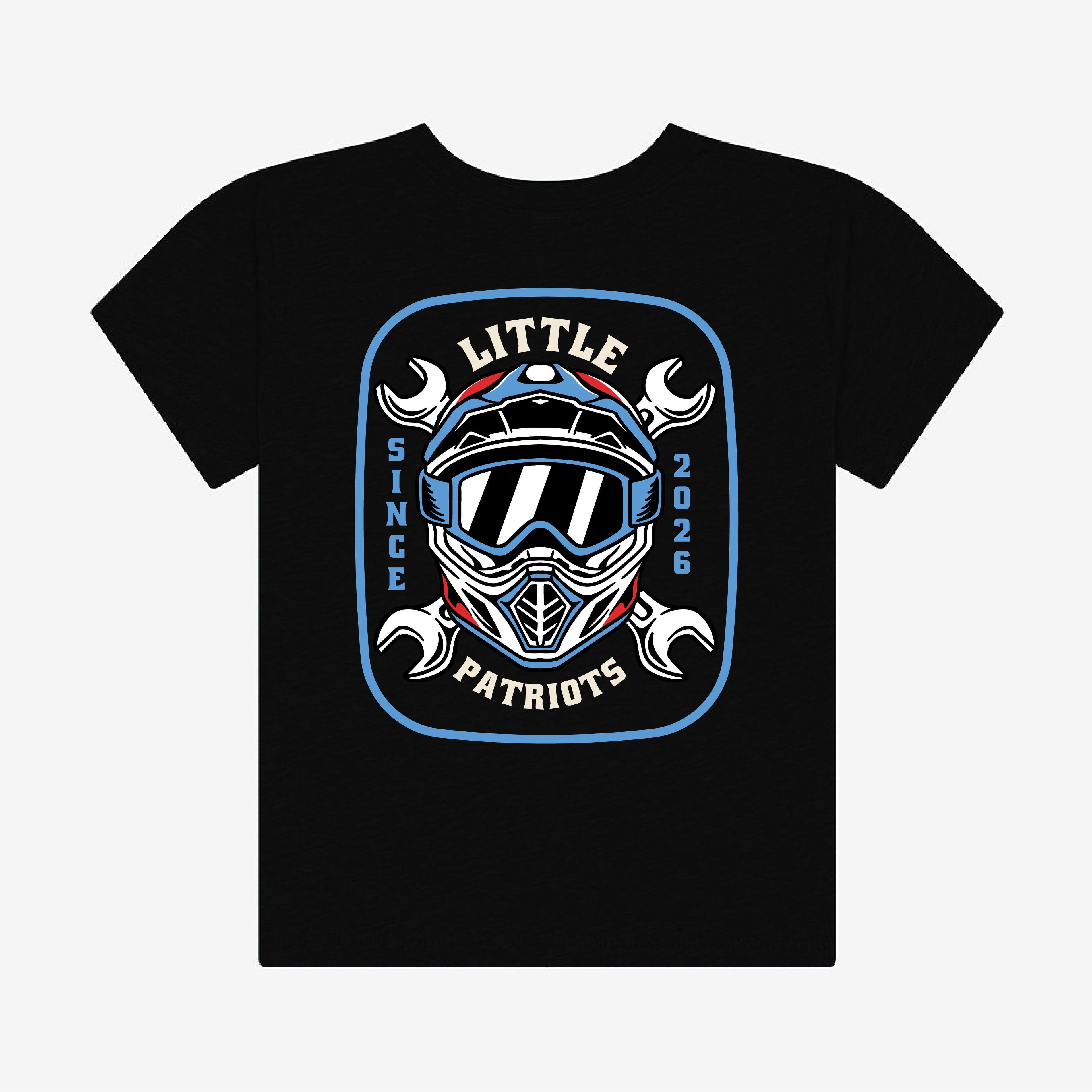 Little Patriots Helmet Badge T-Shirt